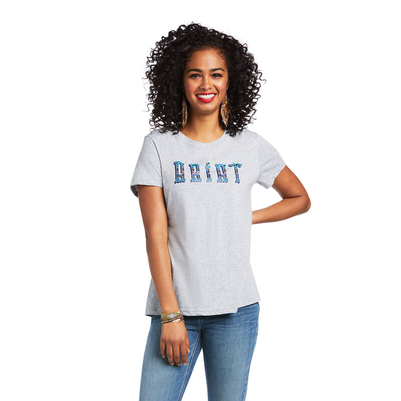 Camisetas Ariat Real Kinship Gris Mujer - Chile 326-NIAGSH